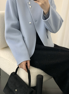 莓冬上新韩系简约百搭不挑人羊毛外套（含95羊毛）03321