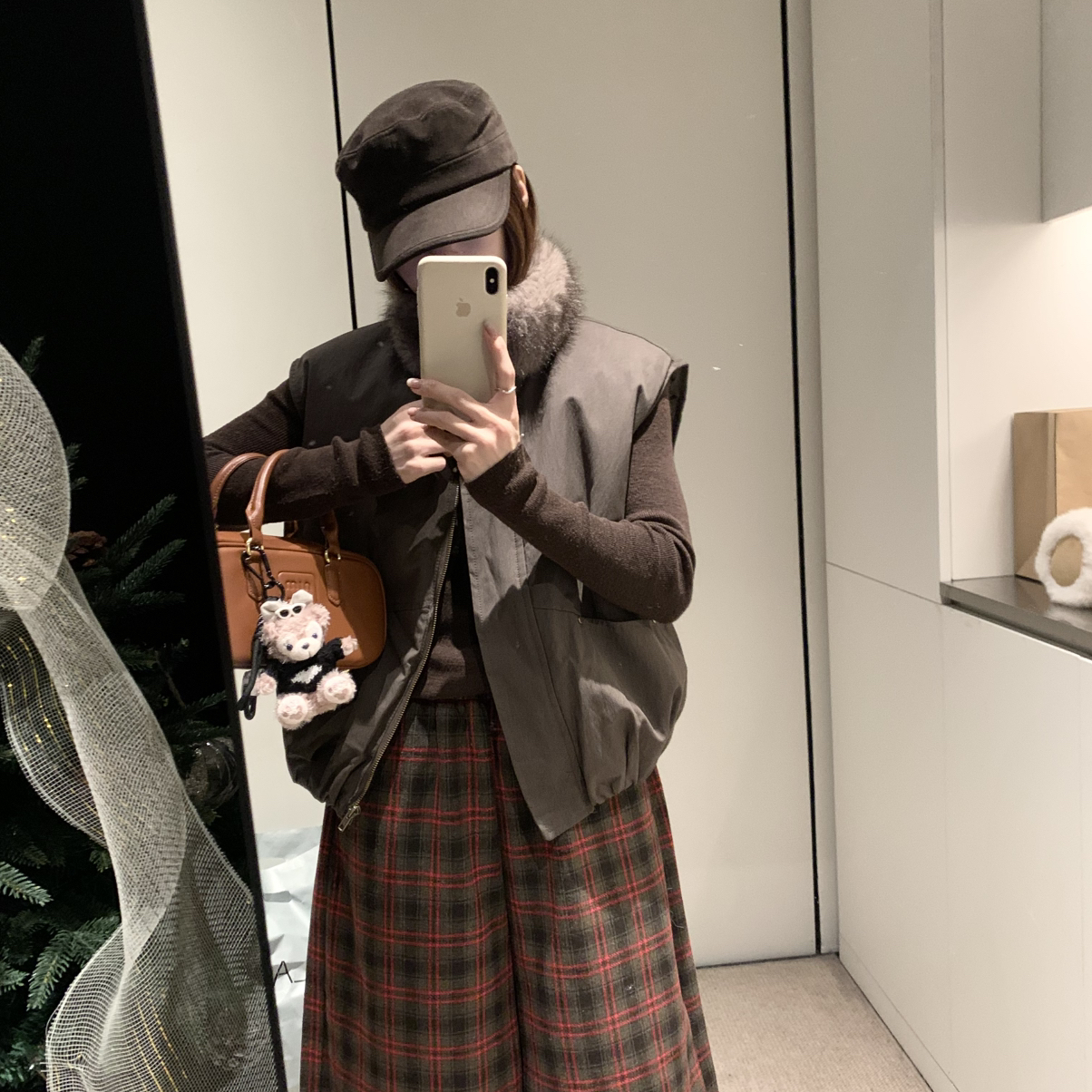 莓果升级泡菜国超火火火～韩系ins风仿水貂毛毛领加厚马甲G737BR