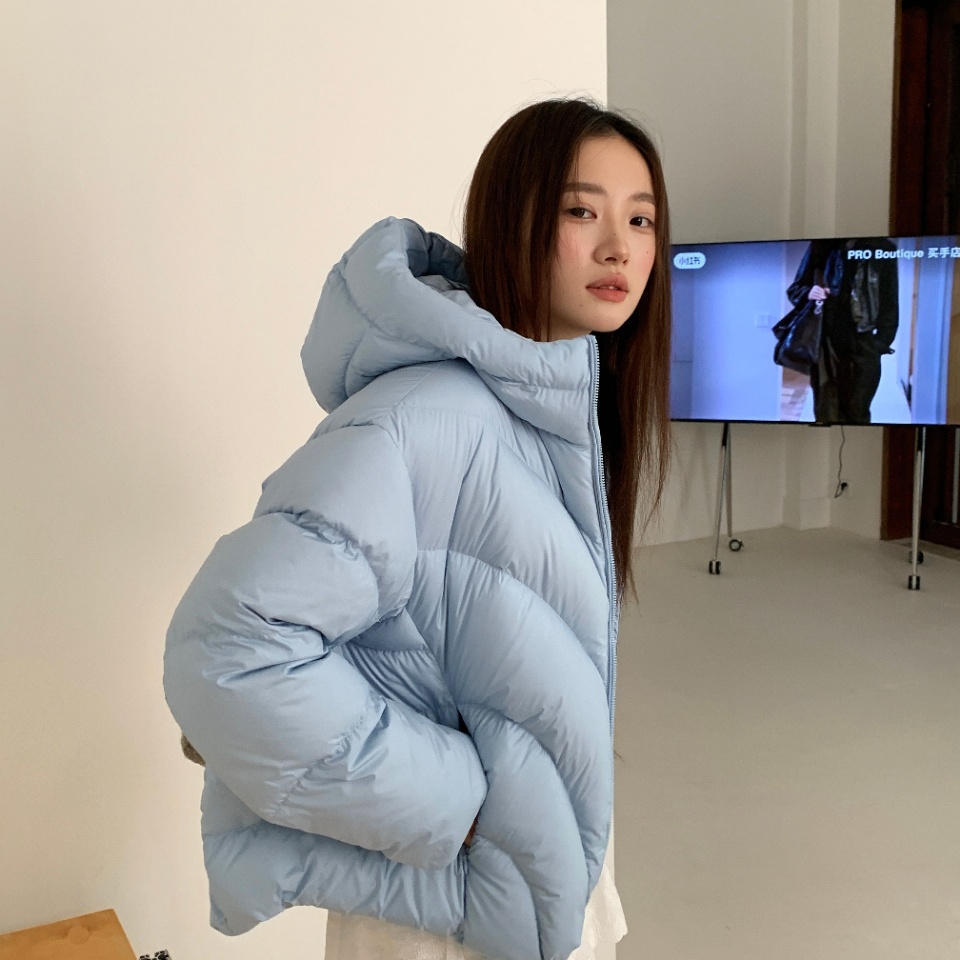 莓果新连帽保暖多巴胺时尚休闲轻盈短款羽绒服(含90白鸭绒)25783