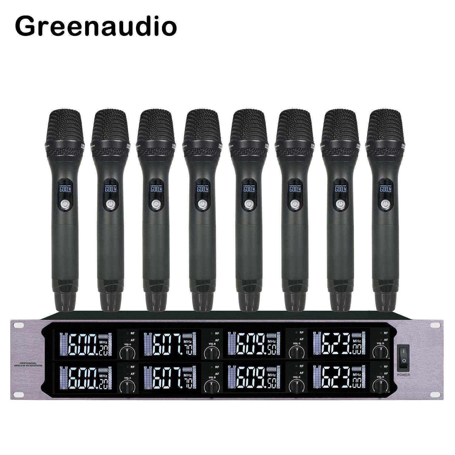 GAW-H8804一拖八无线麦商用舞台演出鹅颈会议U段调频防啸叫麦克风