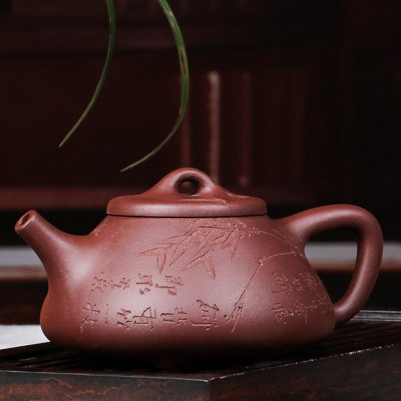 宜兴紫砂壶泡茶壶茶具精品手工名家原矿紫泥子冶石瓢壶