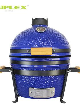 阿普莱斯陶瓷烧烤炉16英寸红色欧美BBQ家用聚餐桌面式木炭烟熏炉