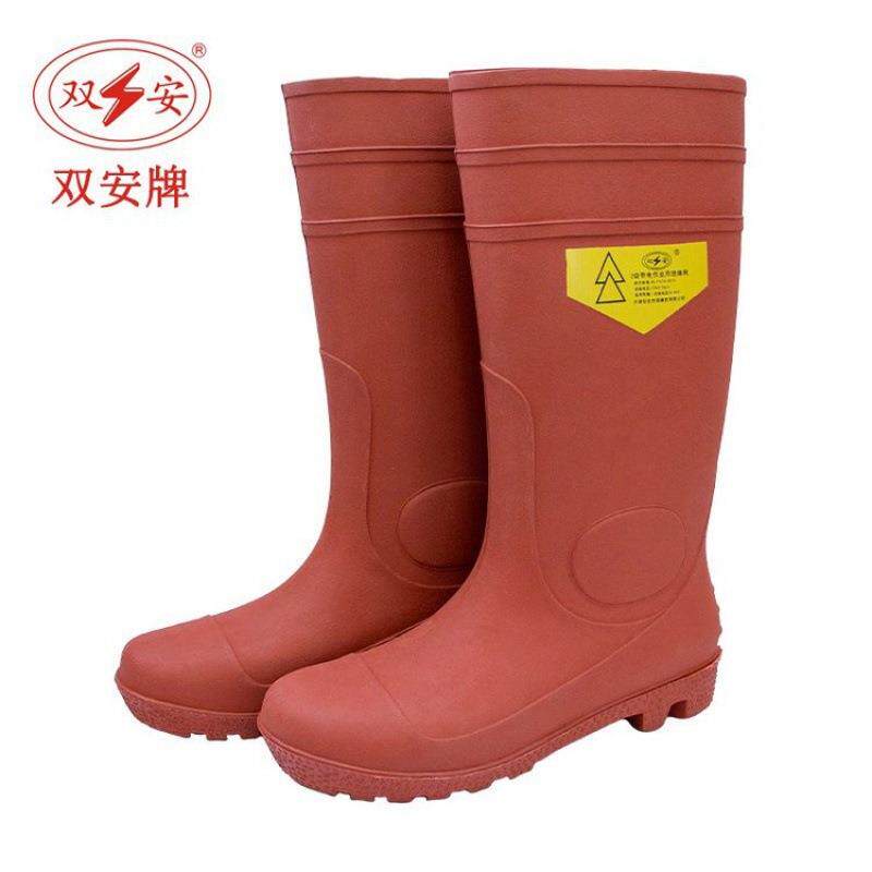 双安2级带电作业用绝缘靴耐压10KV长筒橡胶靴