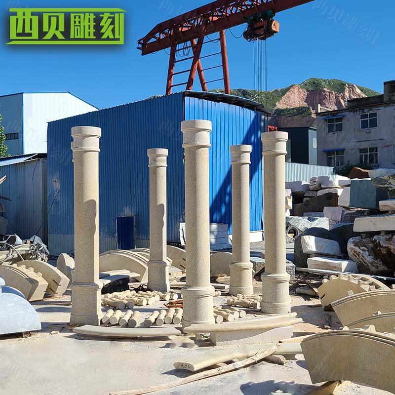 黄锈石欧式石雕罗马柱现货