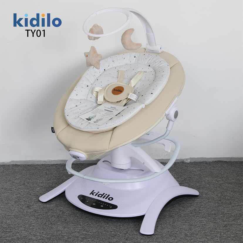 Kidilo摇椅宝宝摇床新生儿电动带音乐摇摆摇篮折叠哄娃哄睡神器