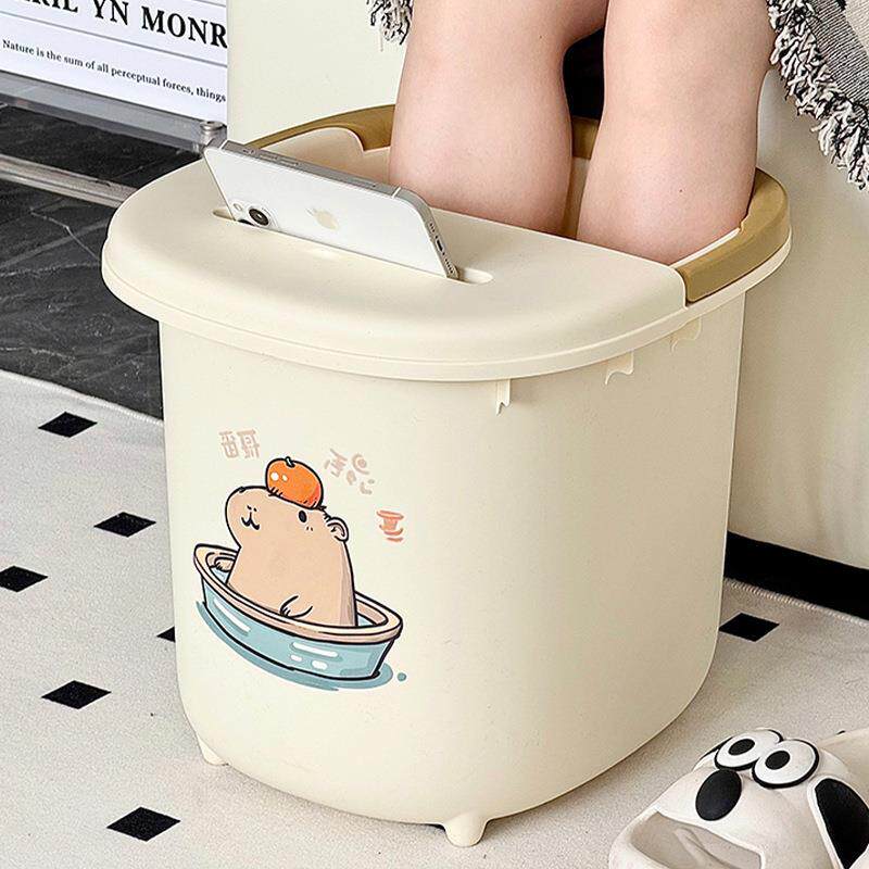 家用泡脚桶过小腿高深桶加厚保温养生足浴盆学生宿舍按摩式洗脚盆