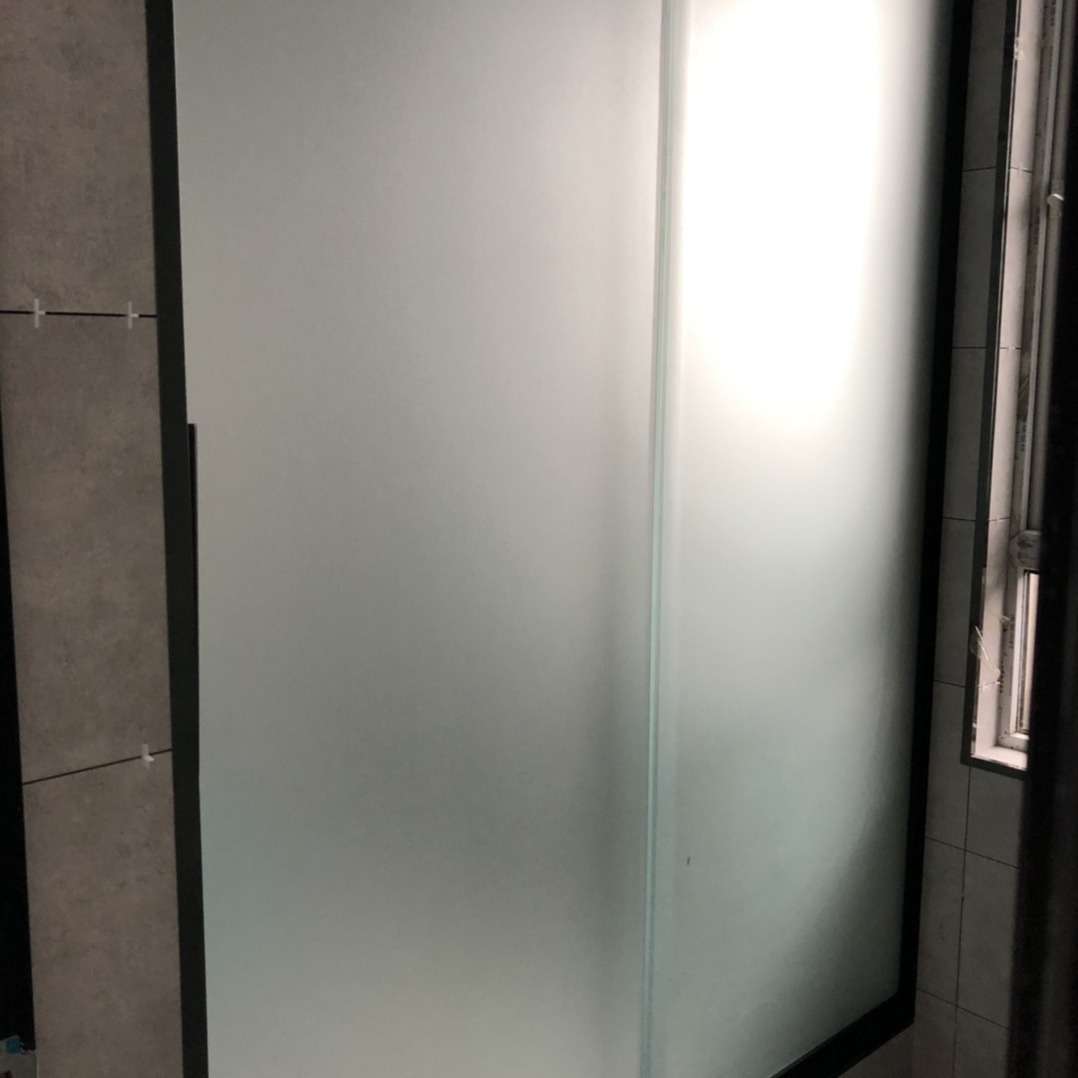 浴室干湿分离推拉门淋浴房隔断玻璃屏风极窄砖石型洗澡间简易浴房