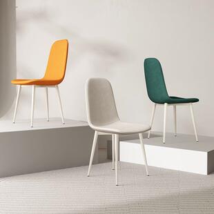 意式极简家用法式餐椅简约白色奶油风椅子网红餐桌椅餐厅靠背凳