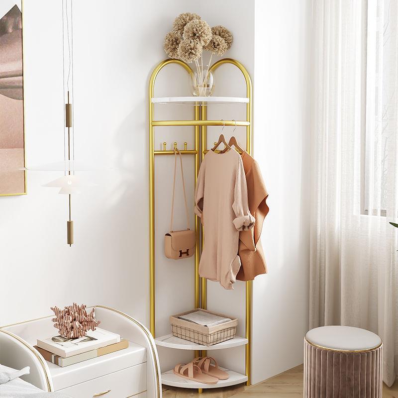 转角衣帽架老塞落地简约意式收纳架房间墙角挂衣架家用简易