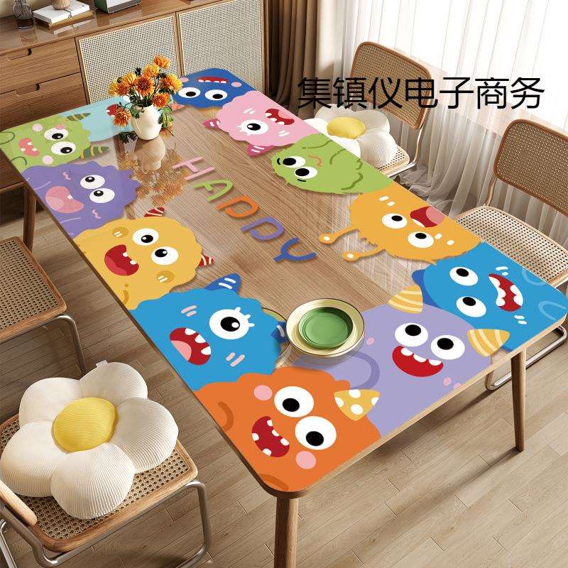 多巴胺茶几桌垫隔热耐高温软玻璃桌布防油防水免洗透明餐桌布