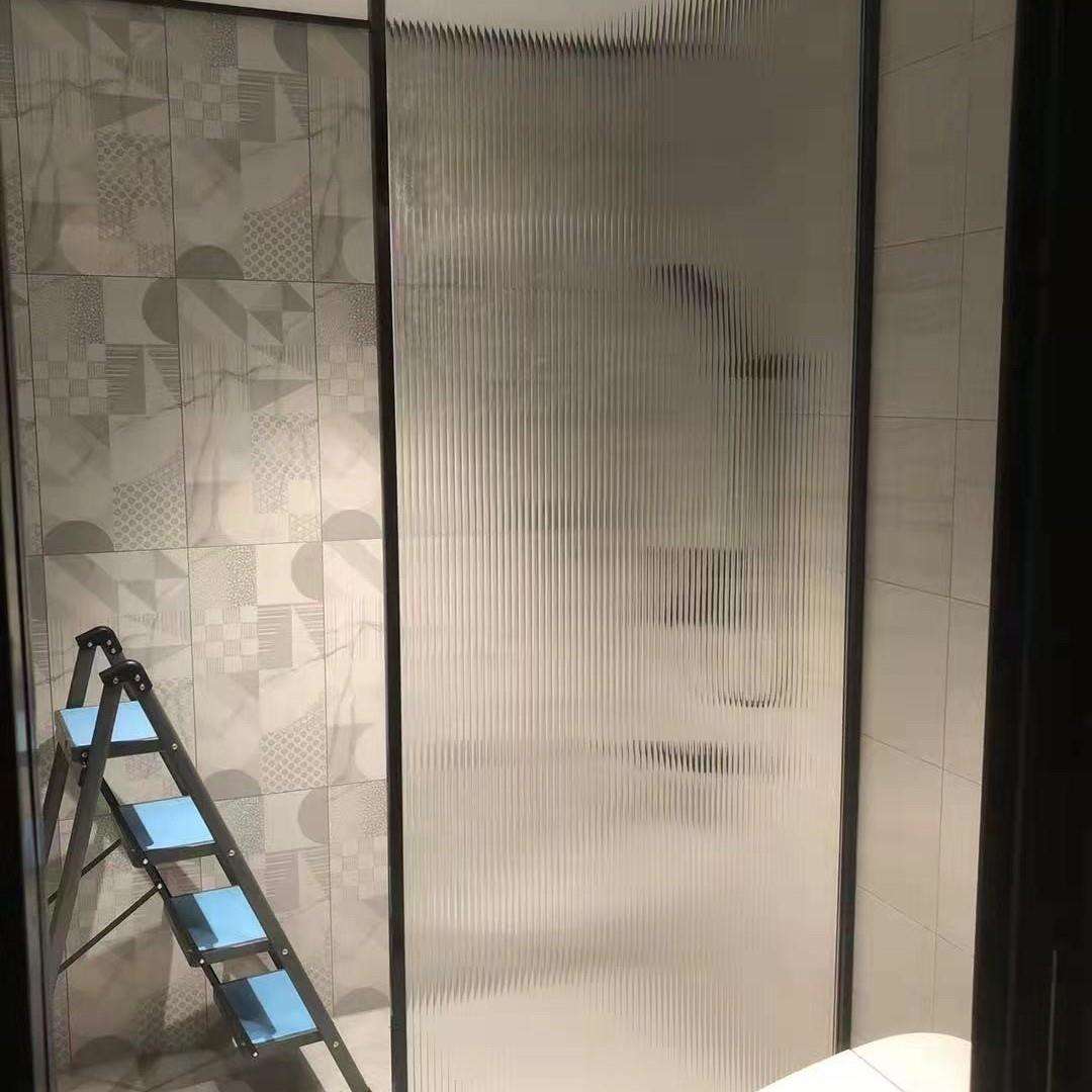 淋浴房一字型整体卫生间干湿分离浴屏玻璃移门隔断推拉门
