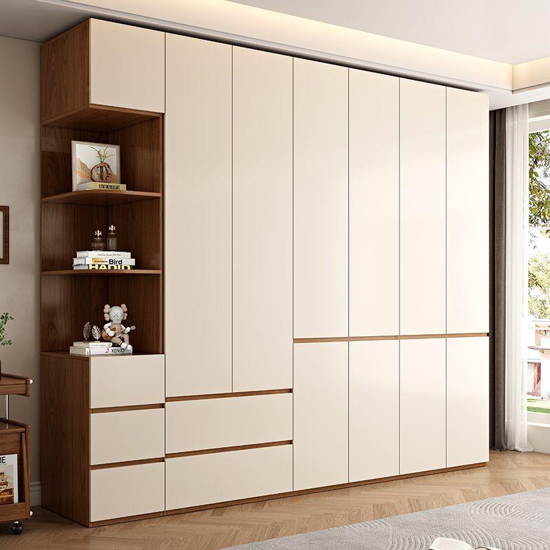 F级大衣橱家用厚意式胡桃色MM到卧室一柜衣柜顶EN18防霉欧松板