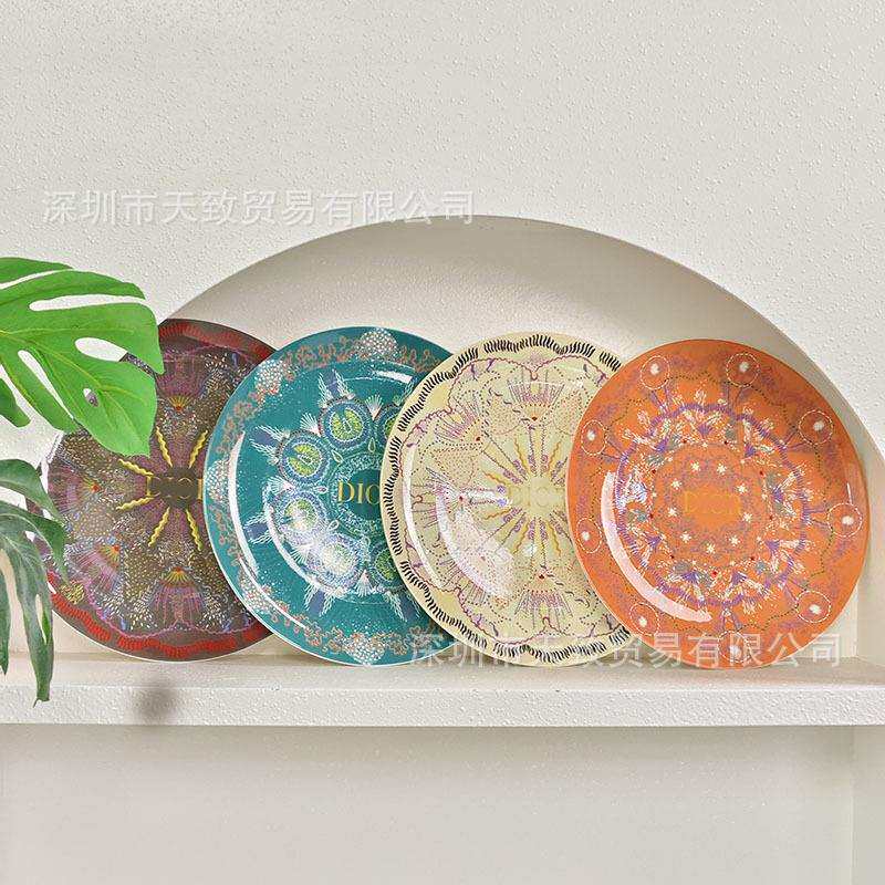 10寸个性欧式餐具西餐盘创意陶瓷盘子家用菜盘圆形牛排盘餐盘