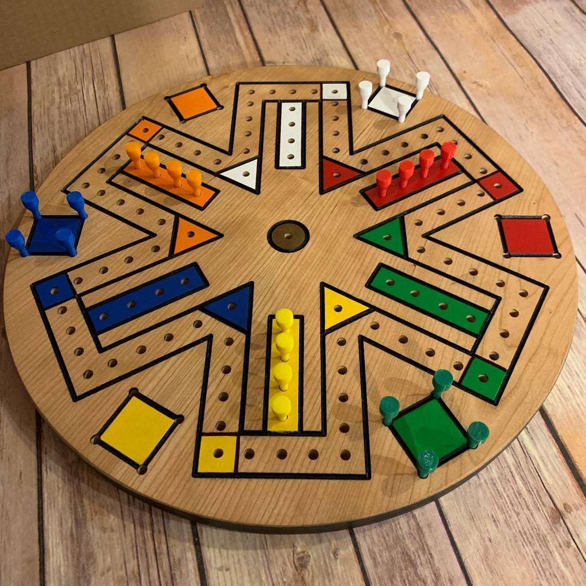 FastTrackGame快车道棋盘飞行棋木质派对聚会游戏道具木艺