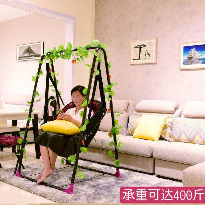 家用儿童荡秋千婴儿摇椅钢架室内成人秋千阳台懒人吊椅宝宝摇篮椅