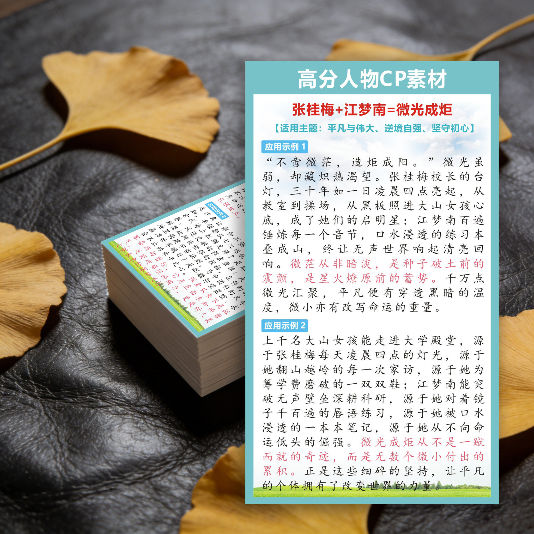 热点人物写作素材议论文结构大全二元思辨高中高考冲刺积累大全