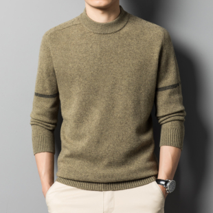 圆领打底线衣潮流休闲针织衫 新款 男 2025冬季 花花公子高端毛衣男士