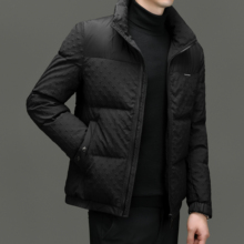 花花公子羽绒服男士冬季2025新款白鸭绒商务休闲保暖男款立领外套