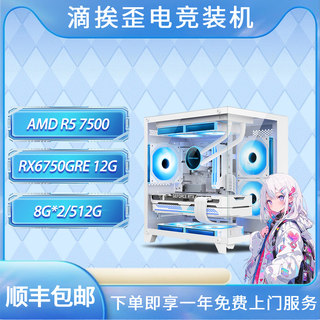 滴挨歪电竞 R5 5600/7500F/憾讯RX6750GRE 12G/游戏DIY电脑主机