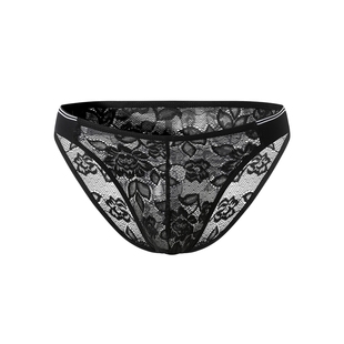 男士蕾丝收腹内裤高弹力锦纶面料透气舒适大码