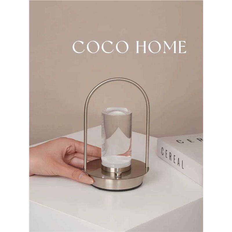 COCO 复古金属手提氛围灯卧室床头简约创意台灯USB充电户外小夜灯