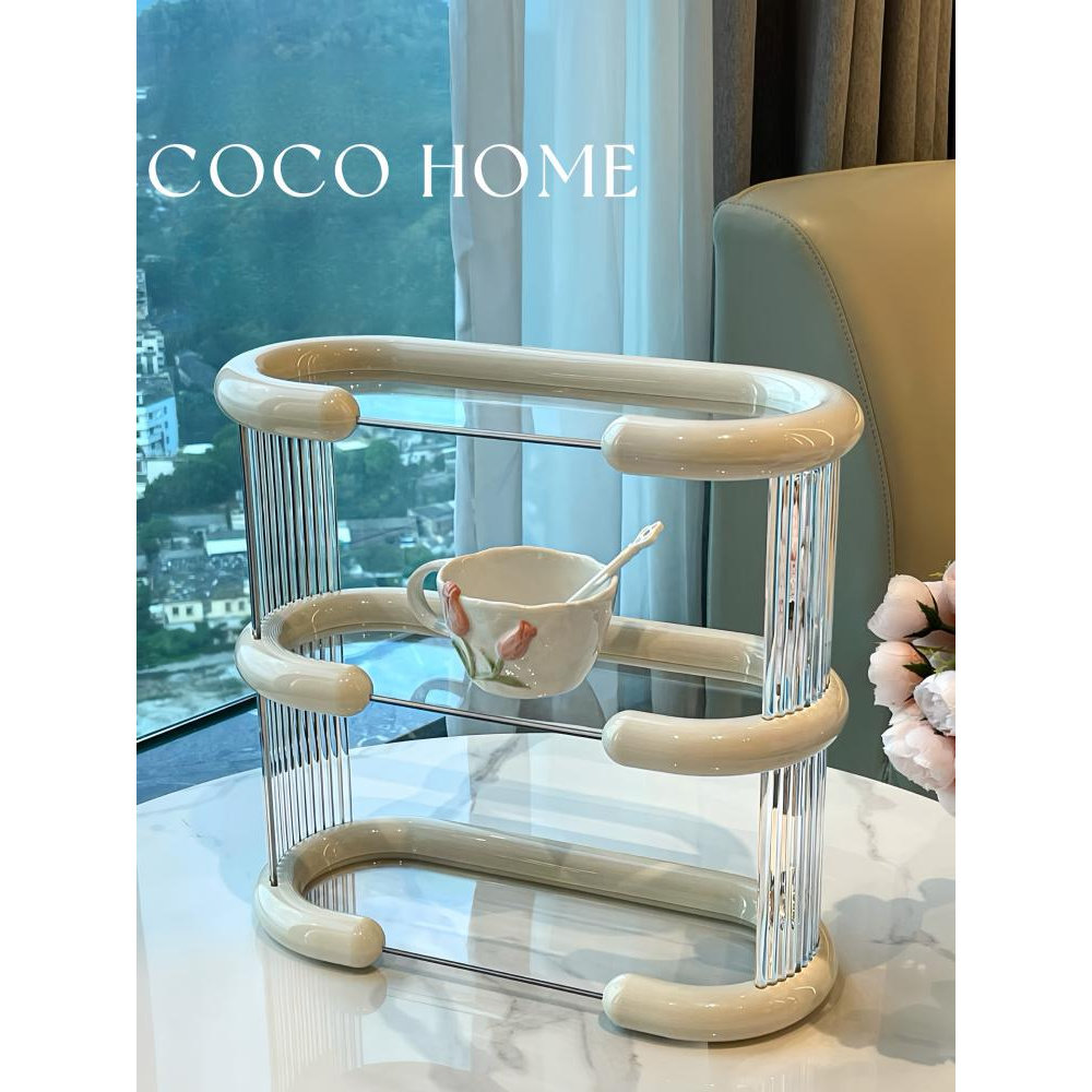 COCO 高级感轻奢杯架餐桌水杯架子咖啡杯收纳水吧桌面茶杯置物架