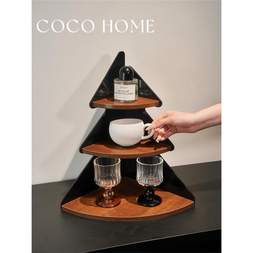 COCO杯架转角置物架水杯咖啡杯收纳架茶具茶杯储物架手办展示架·