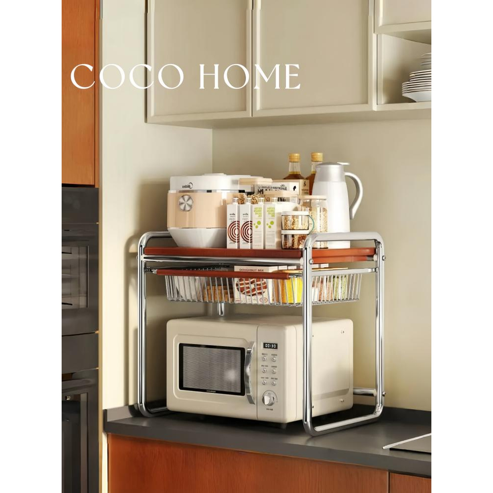 COCO 中古厨房微波炉置物架台面烤箱架多功能锅架电饭煲收纳架子