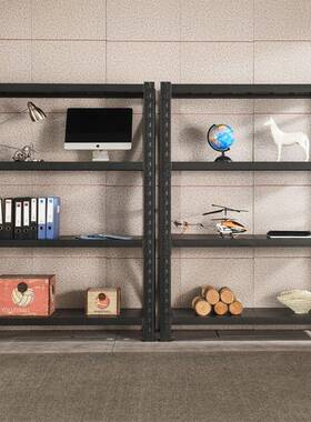 货架仓家铁储黑色轻型中型层仓库用置DAA物架多架子库房储物架展