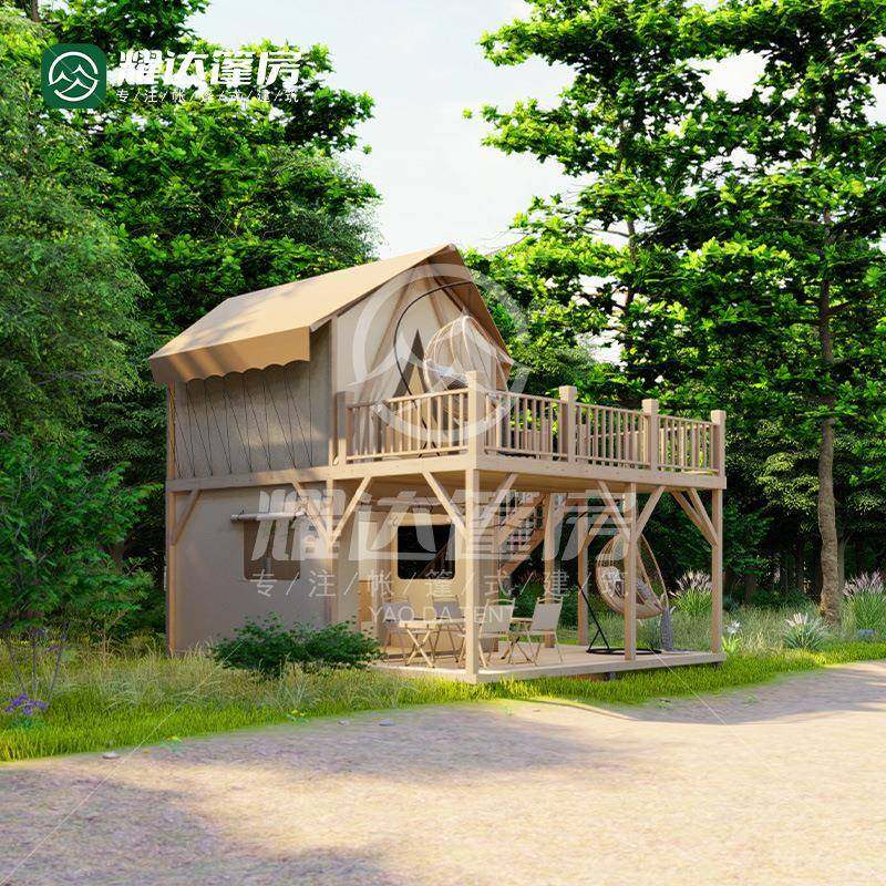 户外实篷木露营酒店帐野卫奢度58104假带阳台双层厨房带浴网红民,住宅家具,公园椅,淘宝优惠券,粉丝福利购,淘宝优惠卷