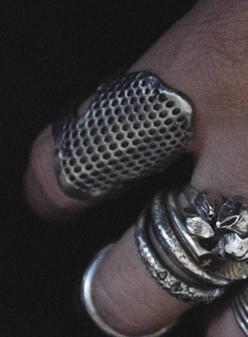 MOUNTMESU SilverThimble 银顶针戒指 工匠 银饰 暗黑 先锋