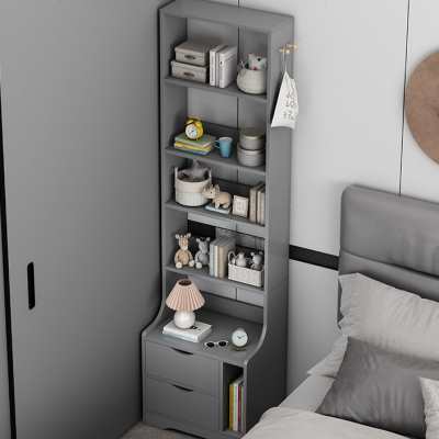 卧室床头窄夹缝隙收纳架子储物柜子小型书架落地客厅沙发边置物架