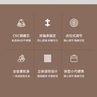 手摇磨豆机手磨咖啡机咖啡豆研磨机手动家用小型便携磨豆器研磨器