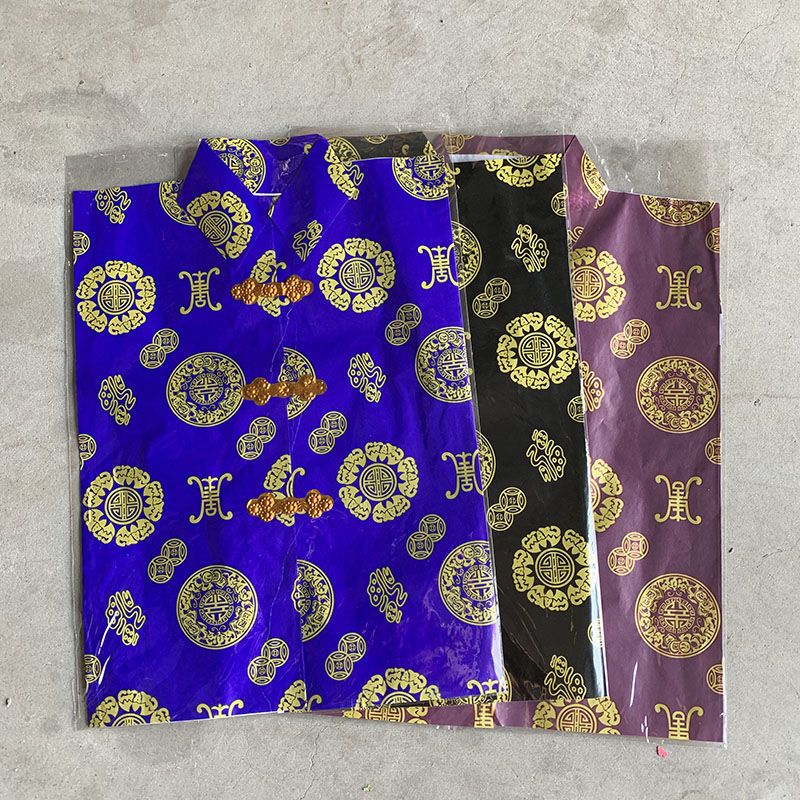 6手工纸扎男士纸衣服烧纸祭祀十一寒衣节纸衣裳发鞋袜帽子纸钱