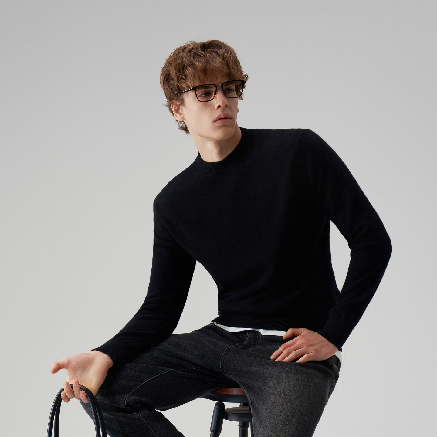 伦德马男士商务休闲羊绒衫