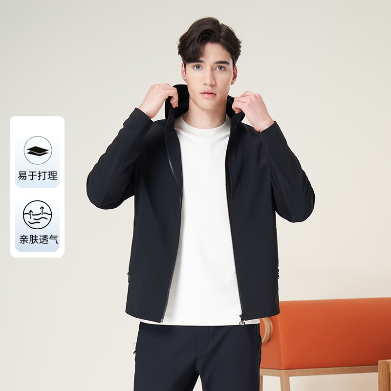 伦德马秋季新款运动连帽夹克外套