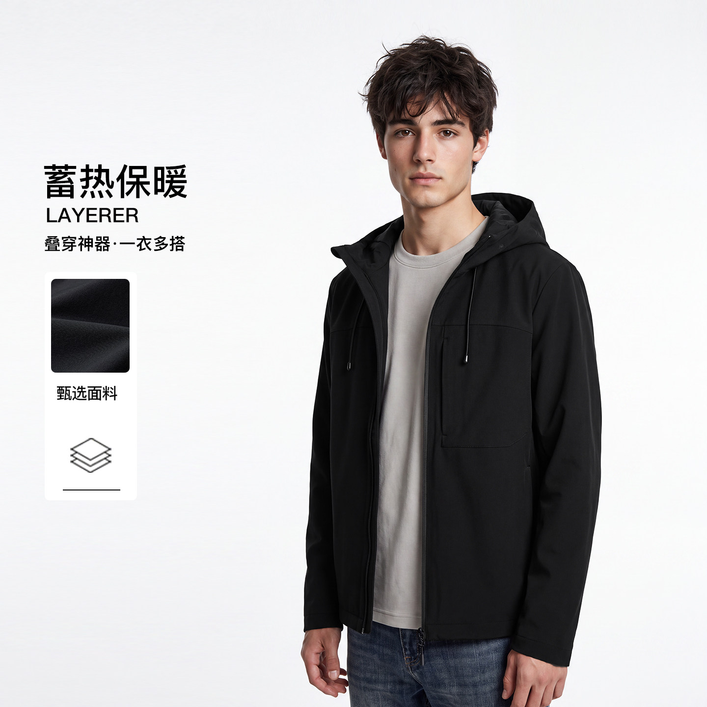 LONDA 伦德马考杜拉CORDURA男士连帽休闲夹克外轻户外保暖茄克