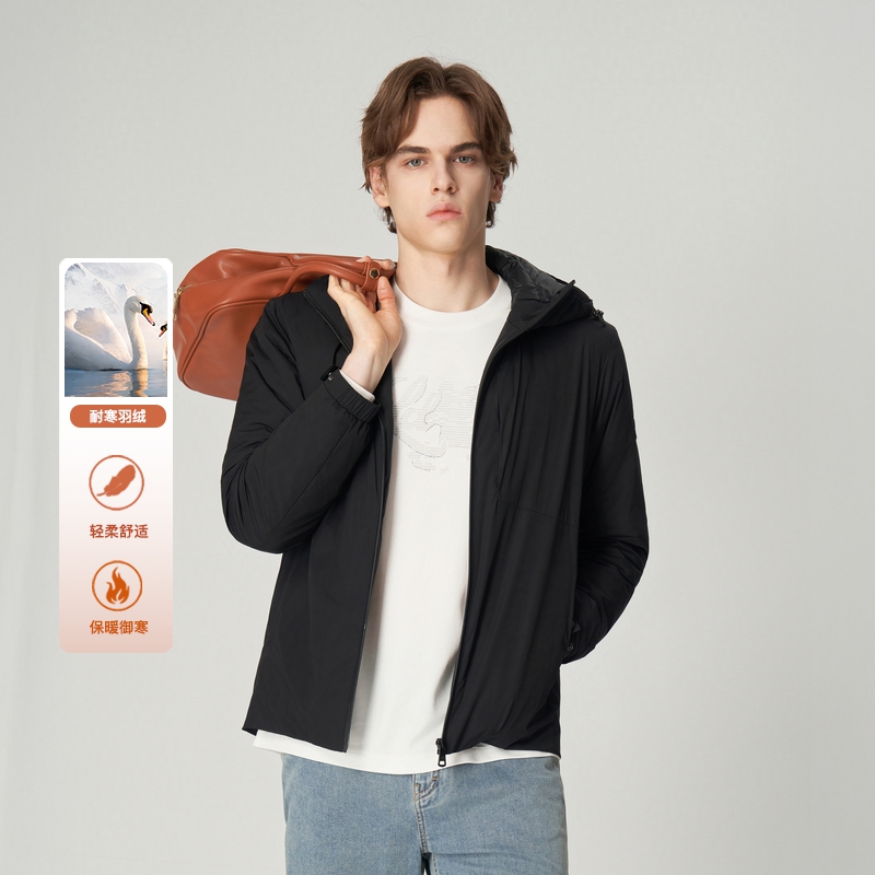 伦德马冬季新款男士轻薄羽绒服