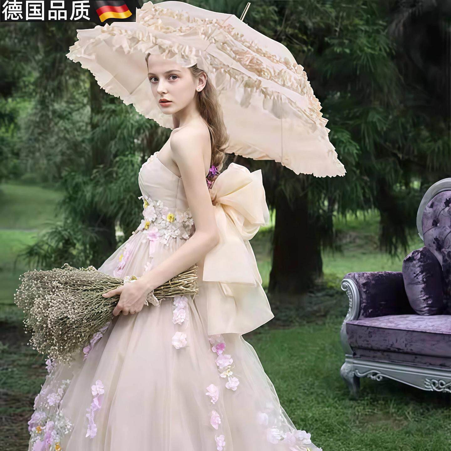 罗莉塔伞日式风遮阳伞lolita伞防晒雨伞罗莉塔伞花边蕾丝公主伞大