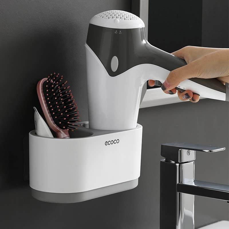 意可可免钉孔吹风机架厕所通风机收纳层架化妆室壁挂式吹风机架置,家庭/个人清洁工具,吹风机置物架,淘宝优惠券,粉丝福利购,淘宝优惠卷