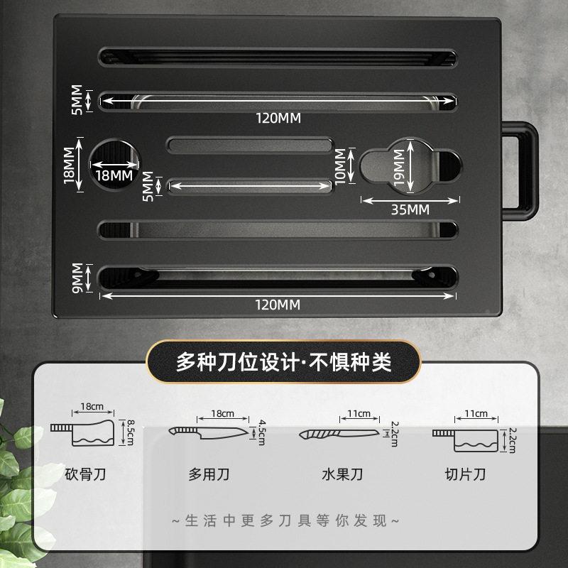 德国台304不锈钢菜刀架置物架菜刀筷面子壁挂多功刀具23654988收