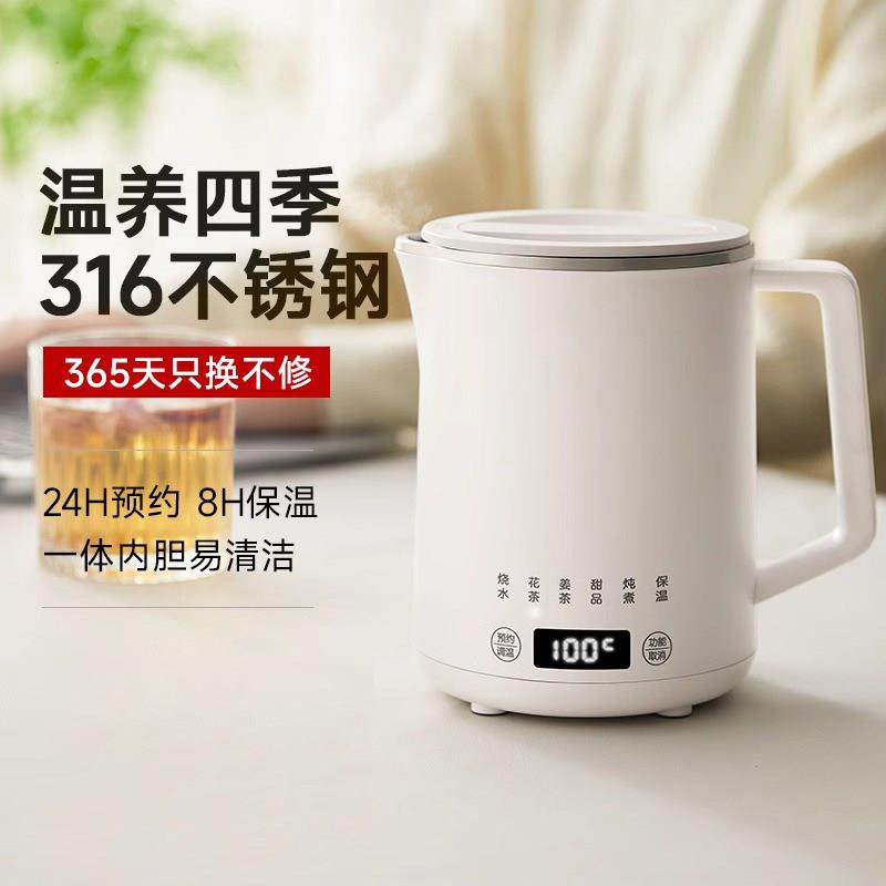 德国烧水壶2025新款家用旅游可携式轻音小型全自动不锈钢养生烧水