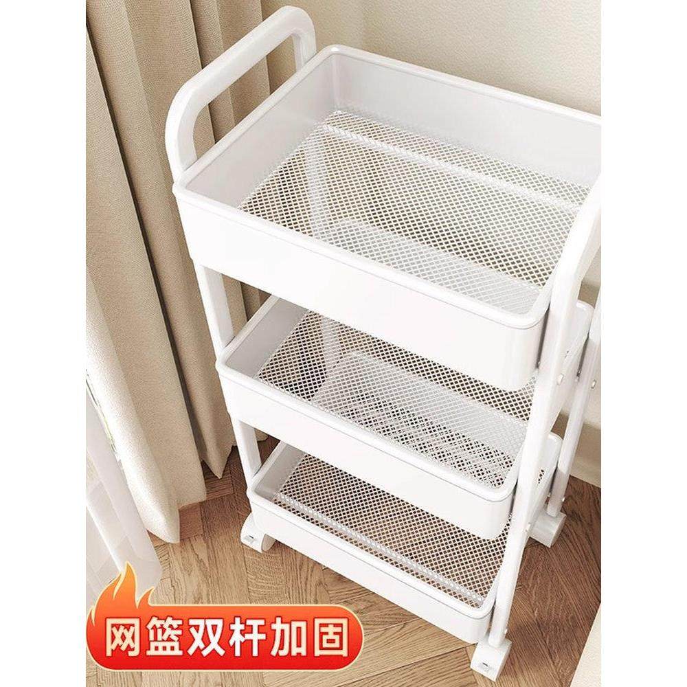 德国小推车置物架厨房落地卧室多层婴儿零食移动卫生间收纳储物架