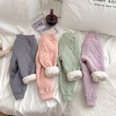 顾奈 主播推荐 加厚校服神器儿童保暖秋冬三层夹棉裤