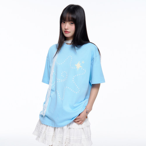 TGWALL夏季纯棉宽松短袖T恤女