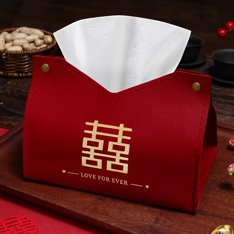 抽纸盒结婚订婚装饰摆件皮质纸巾套婚房布置纸巾套袋婚庆用品大全,收纳整理,纸巾盒,淘宝优惠券,粉丝福利购,淘宝优惠卷