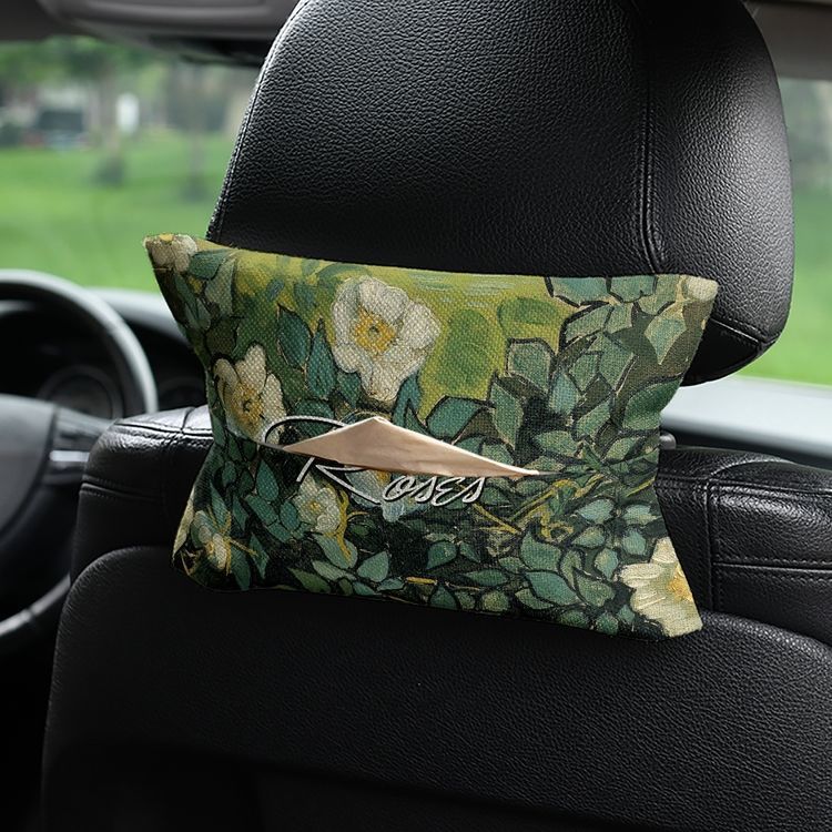 梵高油画美式高档纸巾盒