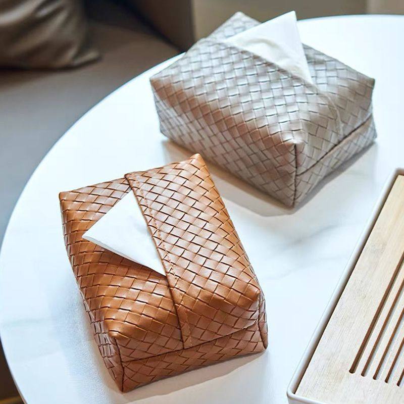 茶几抽纸盒餐巾纸收纳盒简约轻奢高级感编织纹皮质车载纸巾盒客厅,收纳整理,纸巾盒,淘宝优惠券,粉丝福利购,淘宝优惠卷