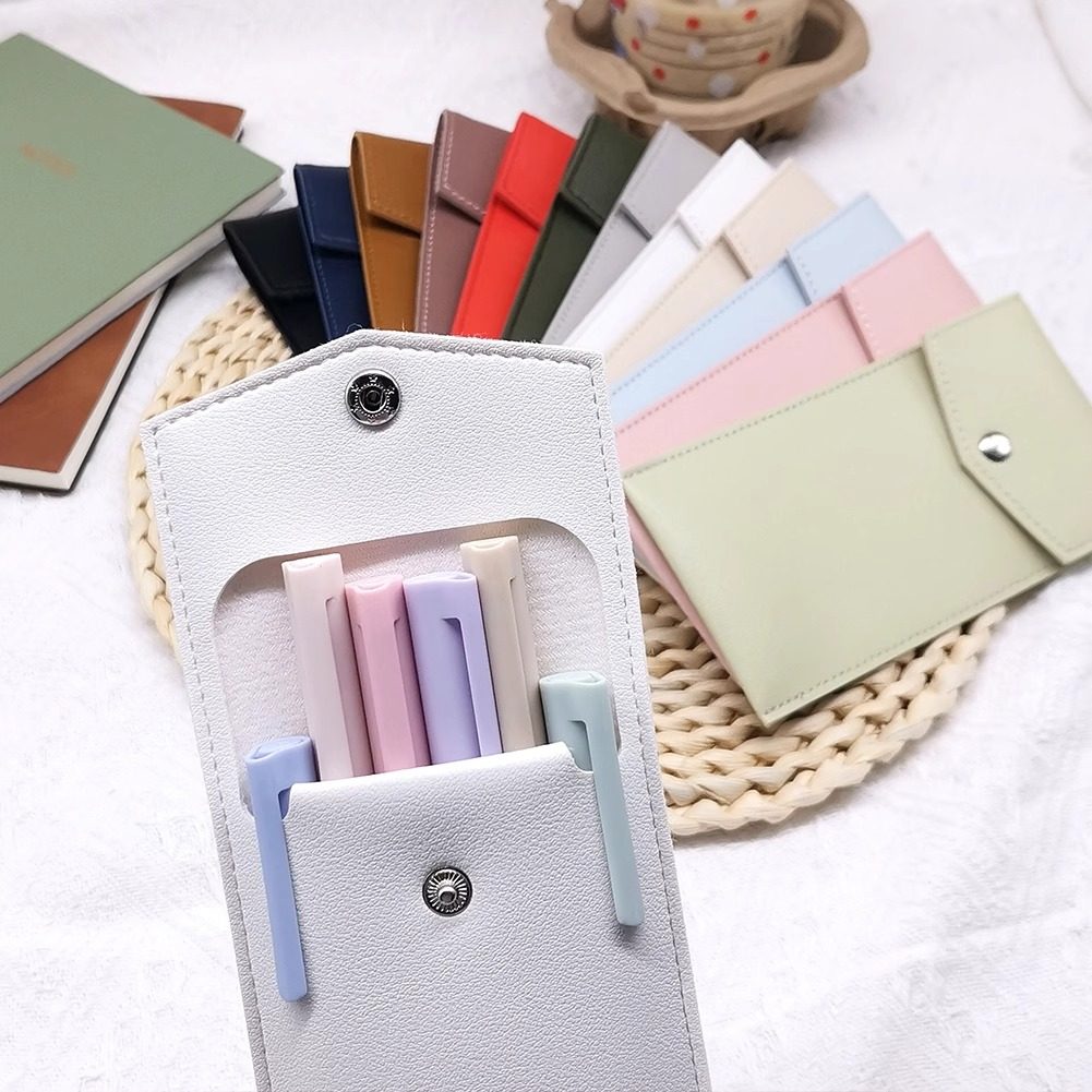 小笔袋收纳包小容量小众便携式旅行眼影散粉腮红美妆工具袋PU皮质