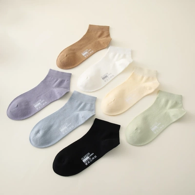 GUGEER零触感无骨女士短袜运动网眼透气薄袜防臭船袜春夏季棉袜